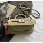 Elegant Mini Top Handle Handbag for Women – Chic Crossbody Purse with Gold Lock (Pink, Green, Beige, Black, White) - Image 10