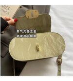 Elegant Mini Top Handle Handbag for Women – Chic Crossbody Purse with Gold Lock (Pink, Green, Beige, Black, White) - Image 11