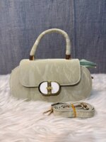 Elegant Mini Top Handle Handbag for Women – Chic Crossbody Purse with Gold Lock (Pink, Green, Beige, Black, White) - Image 8