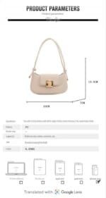 Chic Mini Crossbody Bag for Women – Stylish Leather Shoulder Purse with Gold Clasp (Black, White, Pink, Green, Beige) - Image 19
