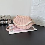 Elegant Shell Shape Pearl Handbag for Women – Trendy Crossbody & Shoulder Mini Party Bag (Blue, White, Pink, Ash) - Image 15