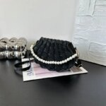 Elegant Shell Shape Pearl Handbag for Women – Trendy Crossbody & Shoulder Mini Party Bag (Blue, White, Pink, Ash) - Image 14