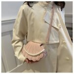 Elegant Shell Shape Pearl Handbag for Women – Trendy Crossbody & Shoulder Mini Party Bag (Blue, White, Pink, Ash) - Image 27