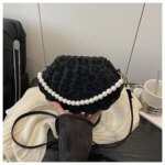Trendy Shell Shape Pearl Handbag for Women – Stylish Crossbody & Shoulder Mini Bag (Pink, Brown, Cream, Black) - Image 6