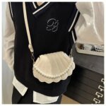 Trendy Shell Shape Pearl Handbag for Women – Stylish Crossbody & Shoulder Mini Bag (Pink, Brown, Cream, Black) - Image 7