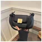Chic Mini Crossbody Bag for Women – Stylish Leather Shoulder Purse with Gold Clasp (Black, White, Pink, Green, Beige) - Image 10