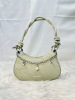 Trendy Mini Shoulder Bag with Chain Detail – Cute Y2K Style Handbag for Women (Black, Green, White, Pink) - Image 4