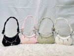 Trendy Mini Shoulder Bag with Chain Detail – Cute Y2K Style Handbag for Women (Black, Green, White, Pink) - Image 5