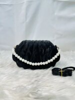 Elegant Shell Shape Pearl Handbag for Women – Trendy Crossbody & Shoulder Mini Party Bag (Blue, White, Pink, Ash) - Image 6