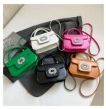 Luxury Mini Top Handle Handbag for Women – Elegant Rhinestone Buckle Crossbody Purse (Pink, Black, Green, White, Orange) - Image 10