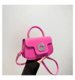 Luxury Mini Top Handle Handbag for Women – Elegant Rhinestone Buckle Crossbody Purse (Pink, Black, Green, White, Orange) - Image 15
