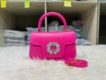 Luxury Mini Top Handle Handbag for Women – Elegant Rhinestone Buckle Crossbody Purse (Pink, Black, Green, White, Orange) - Image 21