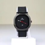 Titan Luxury Water Resistant Quartz Watch with Leather Strap (Square Dial) - Image 3