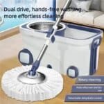 Mop with Long Telescopic Steel Handle microfiber cloth 360 Spin for Effective Floor Cleaning kit - Image 2