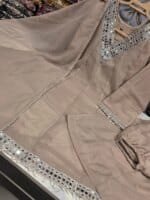 Premium Ivory Star Georgette Sharara Set for Women | Embroidery & Mirror Work 3 Piece Party Wear Dress - Image 3