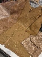 Premium Golden Embroidered 3 Piece Suit | Luxury Sequins Work Salwar Kameez for Women - Image 2