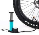 Mini Portable Bike, Bicycle Tire Hand Foot Activated Floor Pump with Presta Schrader Dunlop Valves Extra Valve and Gas Needle
