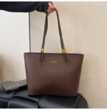 Minimalist Large Tote Bag for Women – Elegant Leather Shoulder Handbag for Work, Office & Everyday Use in Black, Beige & Cream - Image 15