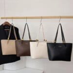 Minimalist Large Tote Bag for Women – Elegant Leather Shoulder Handbag for Work, Office & Everyday Use in Black, Beige & Cream - Image 2
