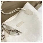 Large Tote Bag with Scarf Detail – Stylish Python Texture Shoulder Bag for Women (Brown, White, Silver, Black) - Image 15