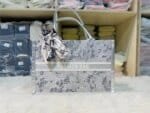 Elegant Floral Pattern Tote Bag with Scarf – Large Capacity Fashion Handbag for Women (Pink, Black, White, Silver) - Image 4