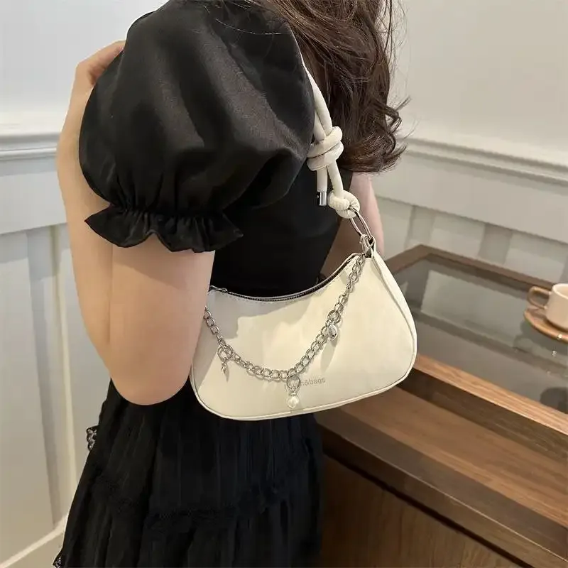Trendy Mini Shoulder Bag with Chain Detail – Cute Y2K Style Handbag for Women (Black, Green, White) - Image 16