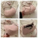 Trendy Mini Shoulder Bag with Chain Detail – Cute Y2K Style Handbag for Women (Black, Green, White) - Image 12