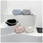 Elegant Shell Shape Pearl Handbag for Women – Trendy Crossbody & Shoulder Bag (Blue, White, Pink, Ash) - Image 8