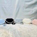 Elegant Shell Shape Pearl Handbag for Women – Trendy Crossbody & Shoulder Bag (Blue, White, Pink, Ash)