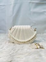 Trendy Shell Shape Pearl Handbag for Women – Stylish Crossbody & Shoulder Bag (Pink, Brown, Cream, Black) - Image 4