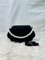 Trendy Shell Shape Pearl Handbag for Women – Stylish Crossbody & Shoulder Bag (Pink, Brown, Cream, Black) - Image 2