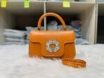 Luxury Mini Top Handle Handbag for Women – Elegant Rhinestone Buckle Crossbody Purse in Pink, Black, Green, White & Orange - Image 19