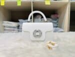 Luxury Mini Top Handle Handbag for Women – Elegant Rhinestone Buckle Crossbody Purse in Pink, Black, Green, White & Orange - Image 20