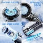 X05 Handheld High-Speed Turbo Cooling Fan 3000mAh Battery - Image 3