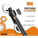 Plokama LIVE-K9 Pro 1700mm Ultra Long Selfie Stick with Tripod Stand & Ring Light – Adjustable, Portable for Mobile Vlogging & Live Streaming - Image 3