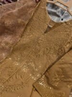 Premium Wine Cotton Sequin Embroidered 3 Piece Suit for Women | Luxury Cotton Salwar Kameez with Printed Dupatta - Image 2