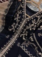 Premium Black Cotton Embroidered 3 Piece Suit for Women | Elegant Cotton Salwar Kameez with Embroidered Dupatta - Image 4
