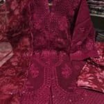 Premium Golden Embroidered 3 Piece Suit | Luxury Sequins Work Salwar Kameez for Women