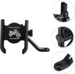 Universal Aluminum Alloy 360° Rotated Adjustable Rear-View NON USB Mirror Type Bike Motorcycle Honda Scoter Cell Phone Mobile Smart Phone Holder or Stand - Image 7