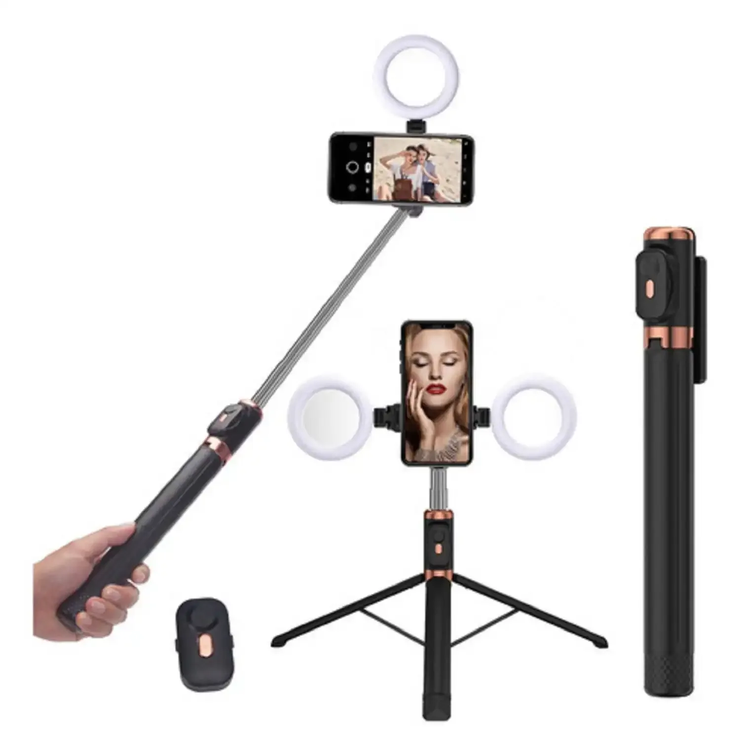 Plokama LIVE-K9 Pro 1700mm Ultra Long Selfie Stick with Tripod Stand & Ring Light – Adjustable, Portable for Mobile Vlogging & Live Streaming - Image 1