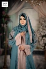 প্রিমিয়াম এমব্রয়ডারি বোরকা সেট See Green