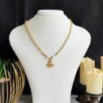 SS 18K Sea Theme Necklace for Women | Shell & Starfish Pendant | Trendy Golden Fashion Jewelry