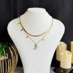 SS 18K Two-Layer Necklace for Women | Elegant Pearl Layered Necklace | Premium Fashion Jewelry