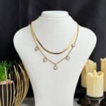 SS 18K Two-Layer Necklace for Women | Elegant Pearl Layered Necklace | Premium Fashion Jewelry