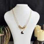 SS 18K Two-Layer Necklace for Women | Elegant Pearl Layered Necklace | Premium Fashion Jewelry