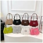 Women’s PU Leather Handbag | Trendy Bow Design Shoulder Bag | Stylish Ladies Fashion Purse