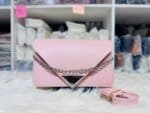Women’s Envelope Shoulder Bag | Trendy PU Leather Crossbody Handbag | Neon, White & Pink Fashion Purse - Image 5
