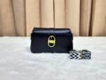 Women's Premium Leather Crossbody Bag | Elegant Shoulder Handbag with Gold Buckle | Fashion Ladies Sling Purse