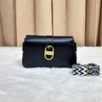 Women's Premium Leather Crossbody Bag | Elegant Shoulder Handbag with Gold Buckle | Fashion Ladies Sling Purse
