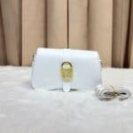 Women's Premium Leather Crossbody Bag | Elegant Shoulder Handbag with Gold Buckle | Fashion Ladies Sling Purse
